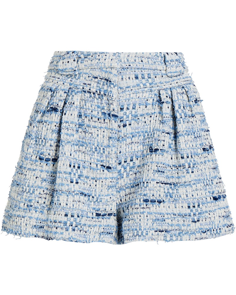 IRO Damen Claris Shorts aus Tweed aus einer Baumwollmischung mit Falten