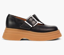 Loafers aus Leder mit Schnalle