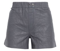 Lilly Shorts aus Leder inKnitteroptik