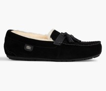 Hamilton Slippers aus Veloursleder mit Shearling-Futter
