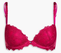 Dressing Floral Push-up-BH mit Bügel aus Stretch-Tüll und Satin mit Stickereien