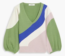 Sunland Pullover aus Baumwolle mit Intarsienmuster S
