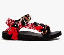 Trekky Sandalen aus Webstoff mit Print