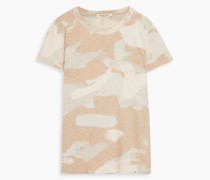 T-Shirt aus Pima-Baumwoll-Jersey mit Camouflage-Print