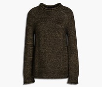 Pullover aus gebürstetem Strick mit Metallic-Effekt