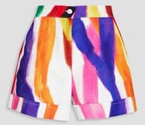 Shorts aus Jacquard mit Print