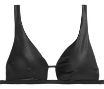 Triangel-Bikini-Oberteil mit Metallic-Effekt und Cut-outs