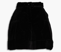Shorts aus Baumwollsamt