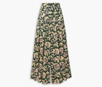 Gaita Hose mit weitem Bein aus Jacquard aus einer ECOVERO™-Mischung mit floralem Print S