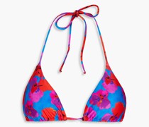 Triangel-Bikini-Oberteil mit floralem Print M