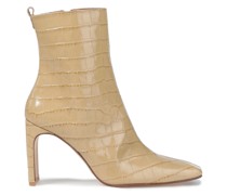 Marcello Croc-effect Leather Ankle Boots