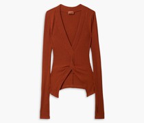 Inez Obertei aus geripptem Stretch-Jersey mit Twist-Detai an der Vorderseite