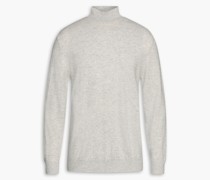 Melierter Rollkragenpullover aus Kaschmir