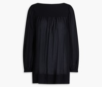 Nitty Bluse aus Crêpe mit Raffung