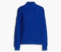 Alice OliviaKenny Rollkragenpullover aus einer Wollmischung mit Zopfstrickmuster