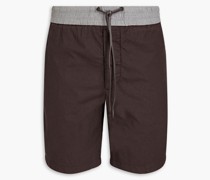Zweifarbige Shorts aus Stretch-Baumwollpopeline 0