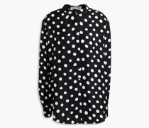 Bobbi Hemd aus Seiden-Jacquard mit Polka-Dots