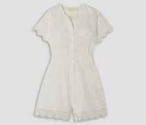 Renata Playsuit aus Guipure-Spitze und Popeline aus einer Baumwollmischung S