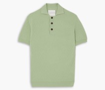 Poloshirt aus Jacquard-Strick aus Merinowolle