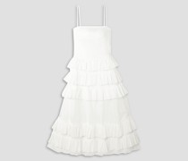 Wray gestuftes Midikleid aus Baumwoll-Voile mit Rüschen