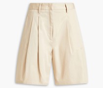 Shorts aus Gabardine aus einer Baumwollmischung mit Falten
