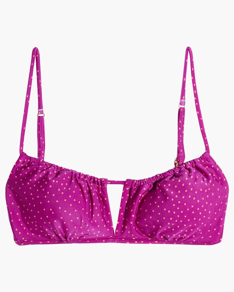 ViX Damen Louise Nina Bikini-Oberteil mit Polka-Dots und Raffung S