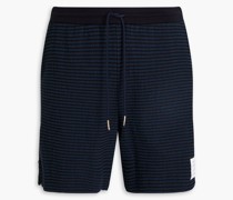 Shorts aus Bouclé-Tweed aus einer Baumwollmischung mit Streifen