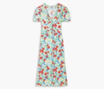 Jackson Midikleid aus Crêpe mit floralem Print
