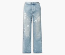 Manon hoch sitzende Jeans mit weitem Bein und Print