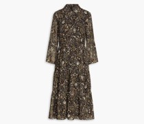 Midikleid aus Georgette mit Print