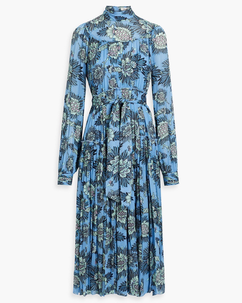 Diane von Furstenberg Damen Kent Midikleid aus Crêpe de Chine mit Print und Falten Diane von Furstenberg Damen Kent Midikleid aus Crêpe de Chine mit Print und Falten