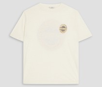 Logo-print linen-jersey T-shirt