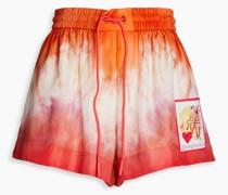 Shorts aus Seiden-Voile mit Batikmuster 0