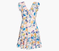 Catia Minikleid aus Chiffon mit Fil Coupé und Print