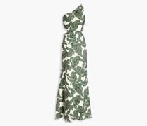 Byron Maxikleid aus Leinen mit Print und asymmetrischer Schulterpartie 0
