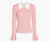 Misette melierter Pullover aus Rippstrick