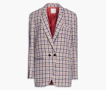 Doppelreihiger Blazer aus Tweed mit Karomuster 0