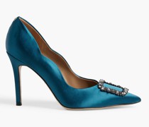 Harriet Pumps aus Satin mit Kristallverzierung