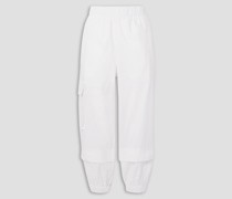 Vintage Cropped Karottenhose aus Baumwollpopeline