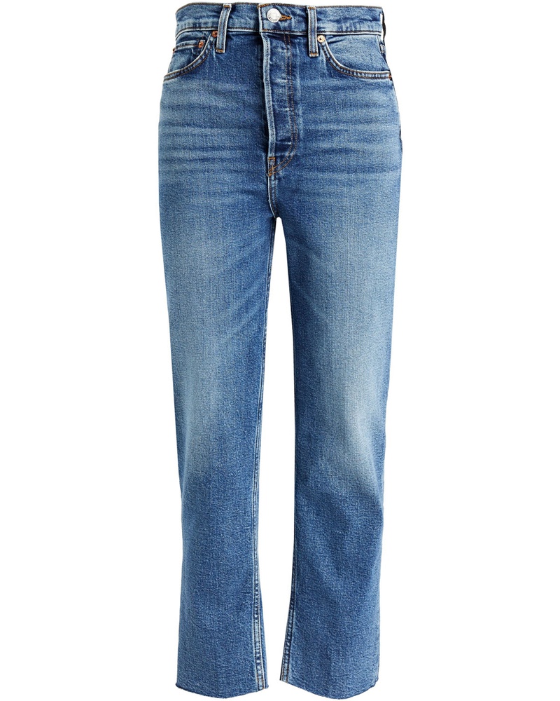 RE/DONE Damen 70s hoch sitzende Cropped Jeans mit geradem Bein 24