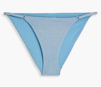 Halbhohes Bikini-Höschen mit Metallic-Effekt S