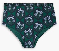 Nopal hoch itzende Bikini-Höchen mit floralem Print und Rüchen