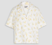 Hemd aus Crêpe mit floralem Print