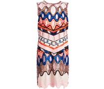 Minikleid aus Crêpe-Georgette mit Verzierung