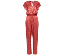 Pera Jumpsuit aus glänzendem Jacquard mit Wickeleffekt