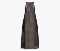 Midikleid aus Leinengaze S