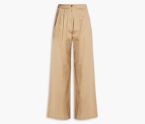 Hose aus einer Biobaumwollmischung mit weitem Bein und Falten M