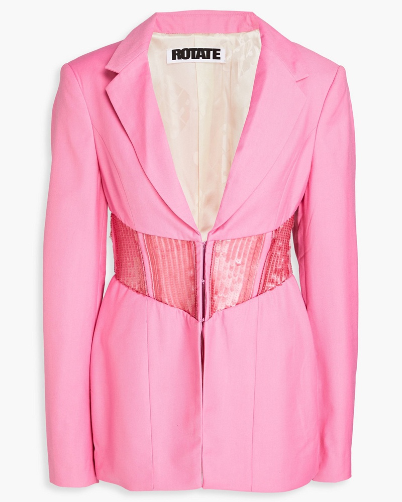 ROTATE Birger Christensen Damen Nara Blazer aus Twill mit Pailletten ROTATE Birger Christensen Damen Nara Blazer aus Twill mit Pailletten