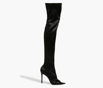 Overknees aus Stretch-Satin