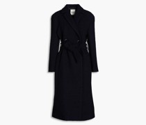 Doppelreihiger Mantel aus Bouclé-Tweed